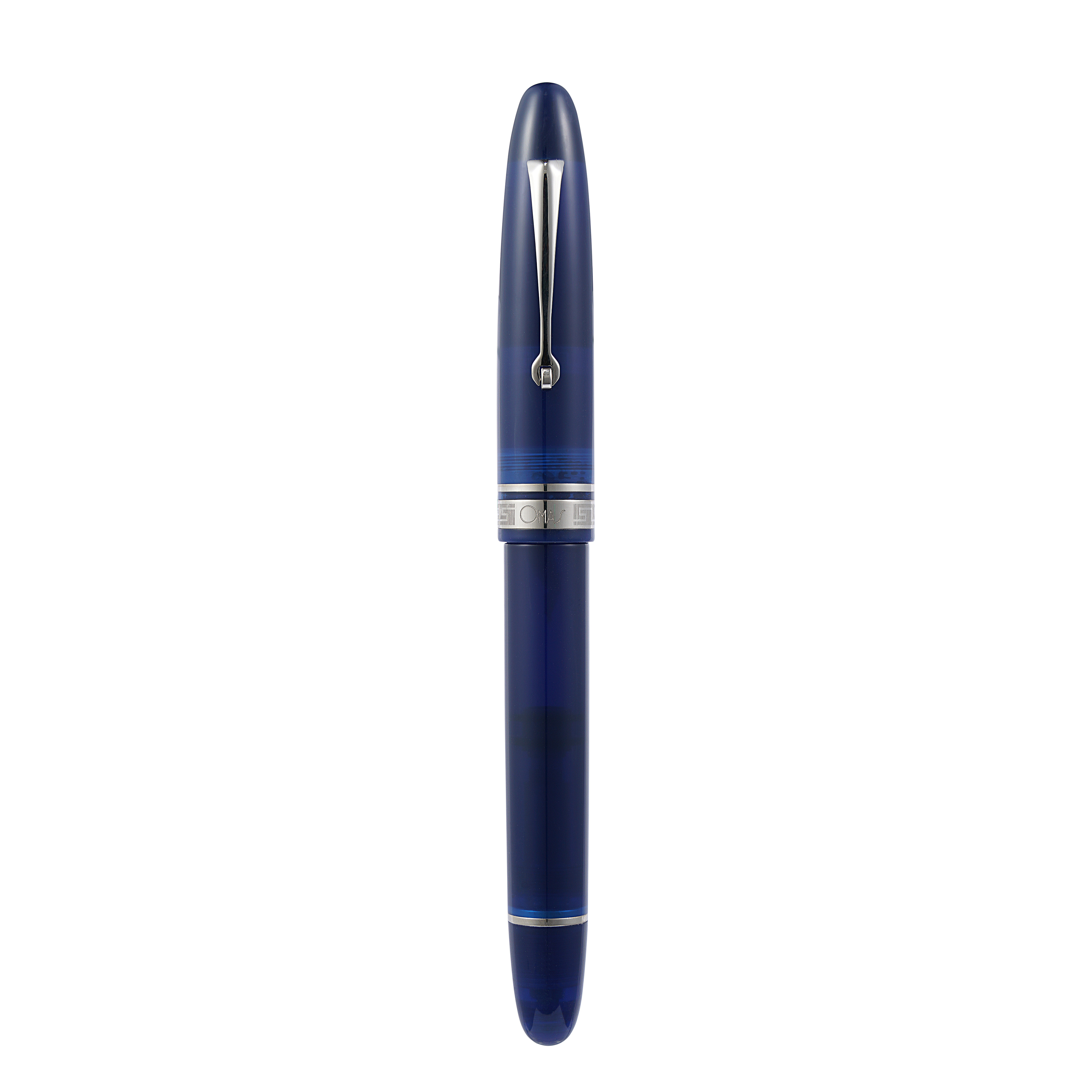 OMAS Ogiva Fountain Pen in Blu with Silver Trim - Main Image