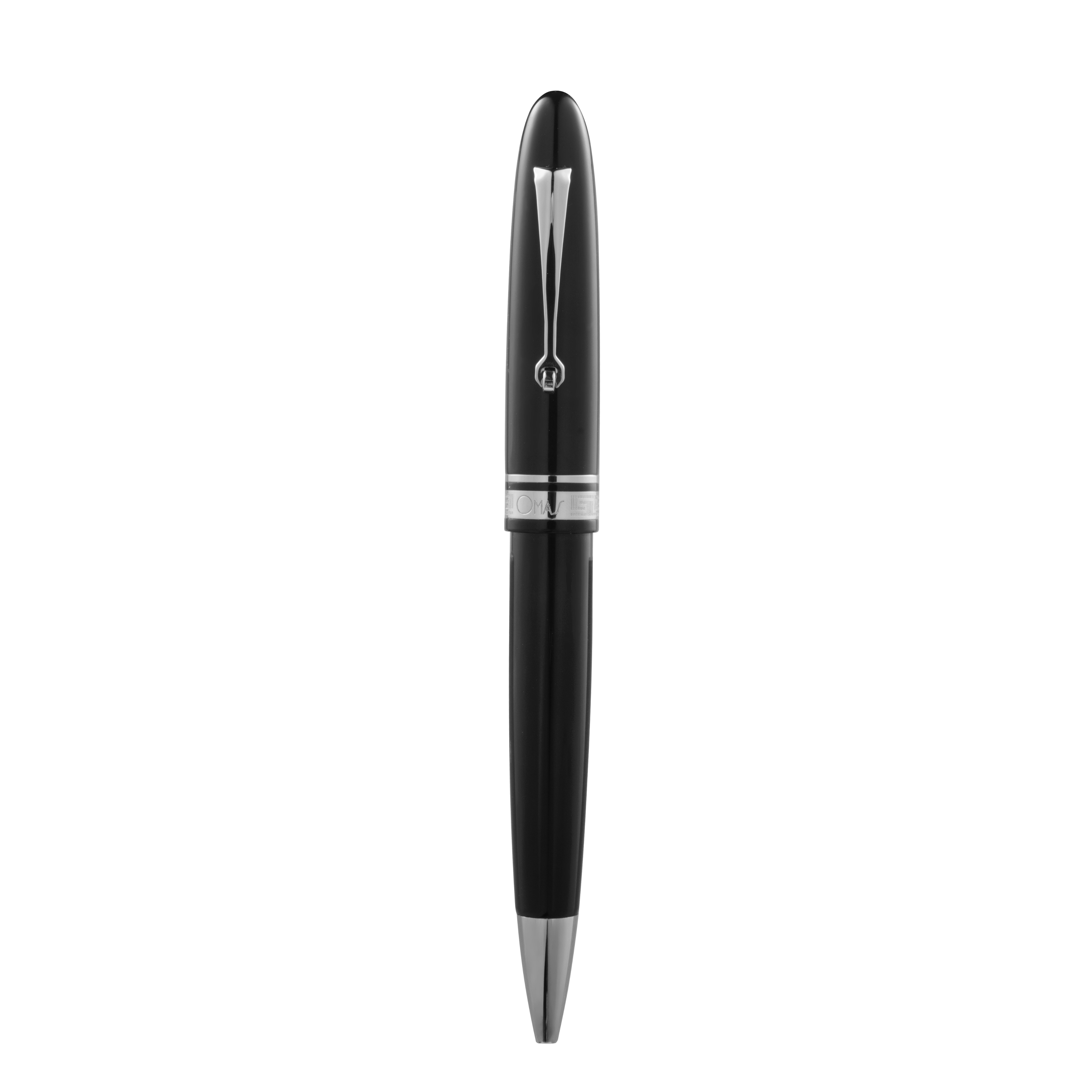 Omas Ogiva Ballpoint Pen in Nera with Silver Trim