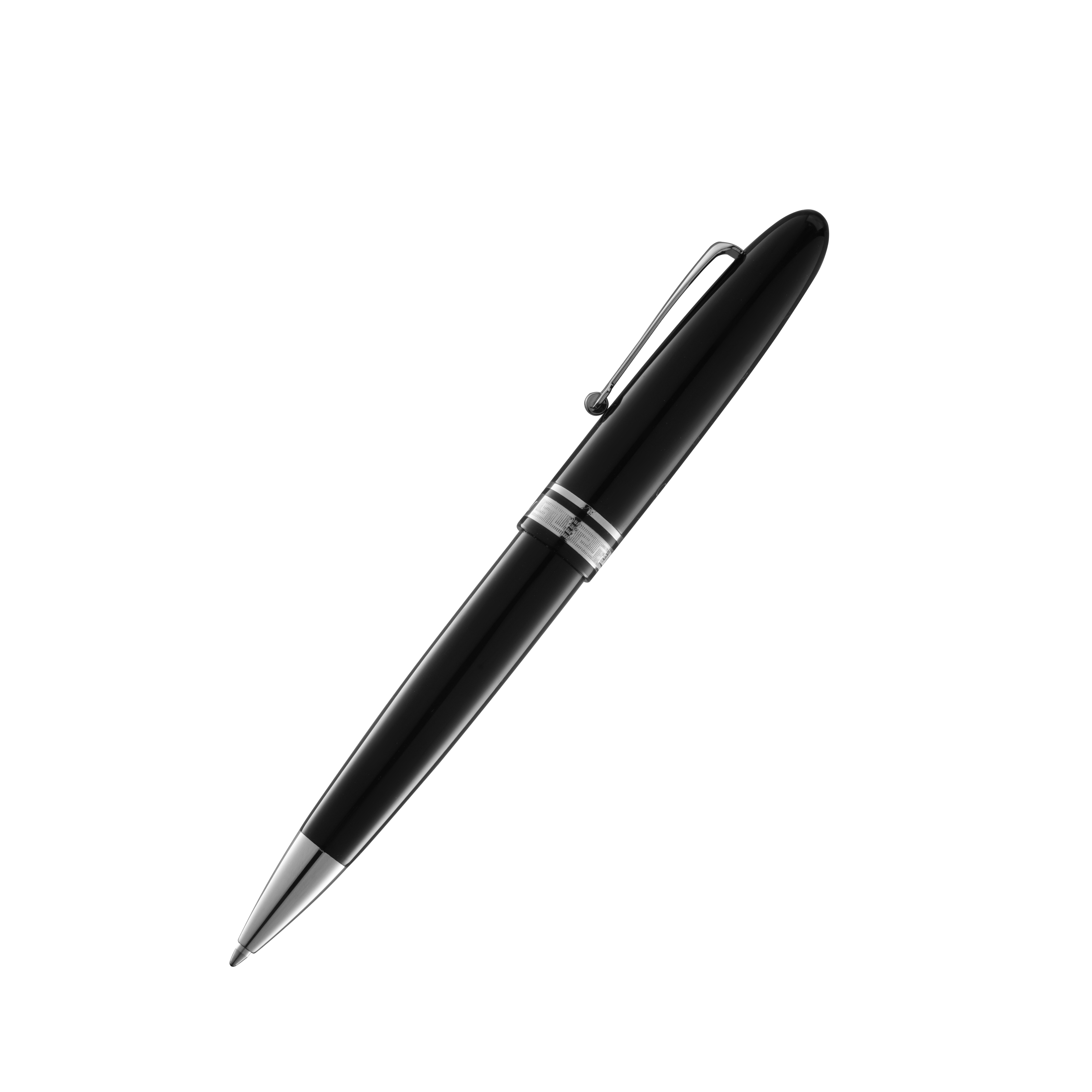 Omas Ogiva Ballpoint Pen in Nera with Silver Trim