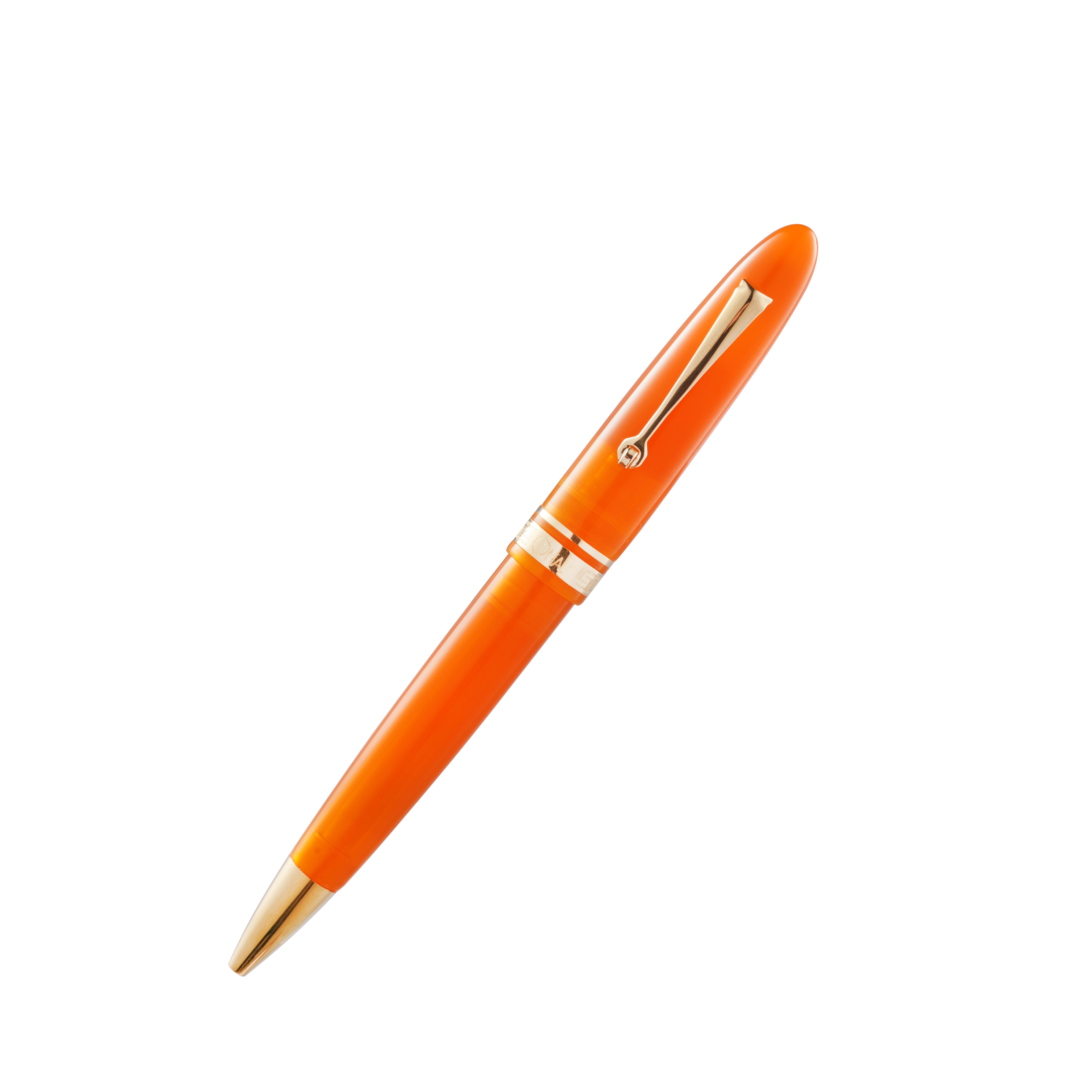Omas Ogiva Ballpoint Pen in Arancione with Gold Trim