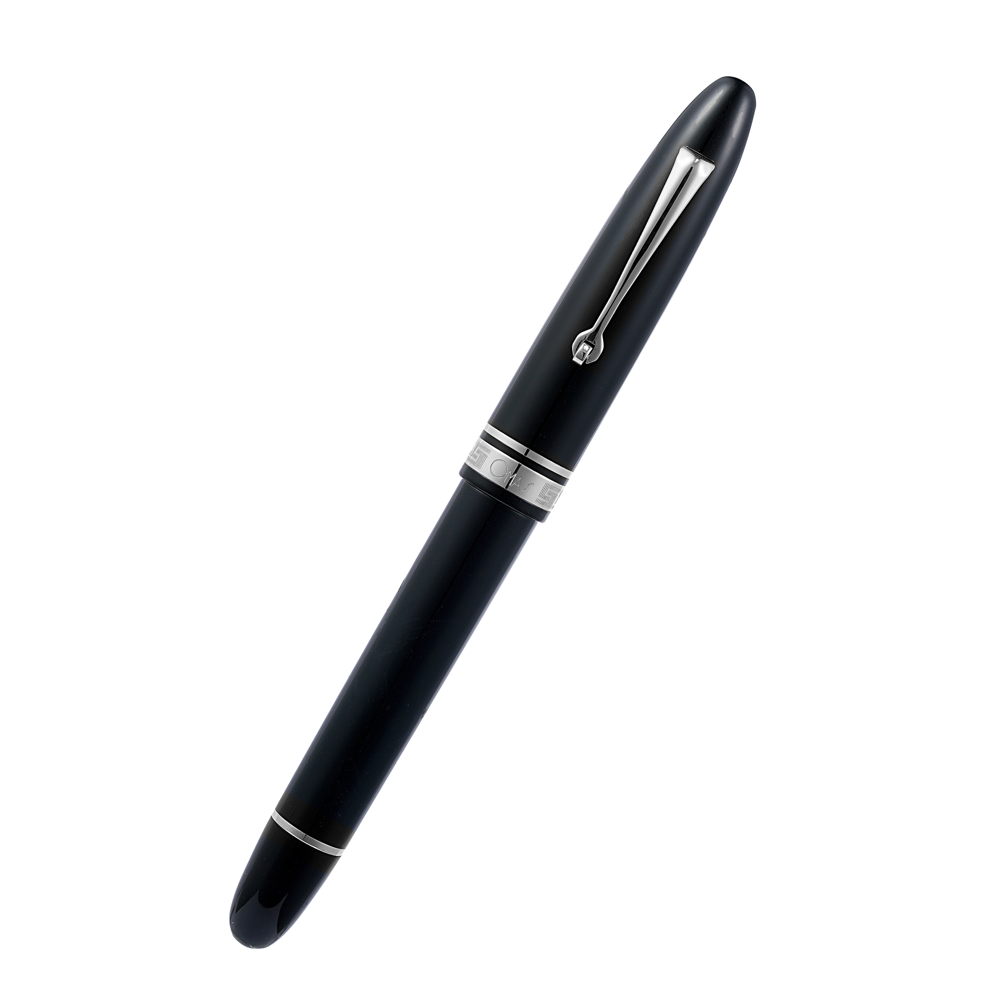Omas Ogiva Fountain Pen in Nera with Silver Trim
