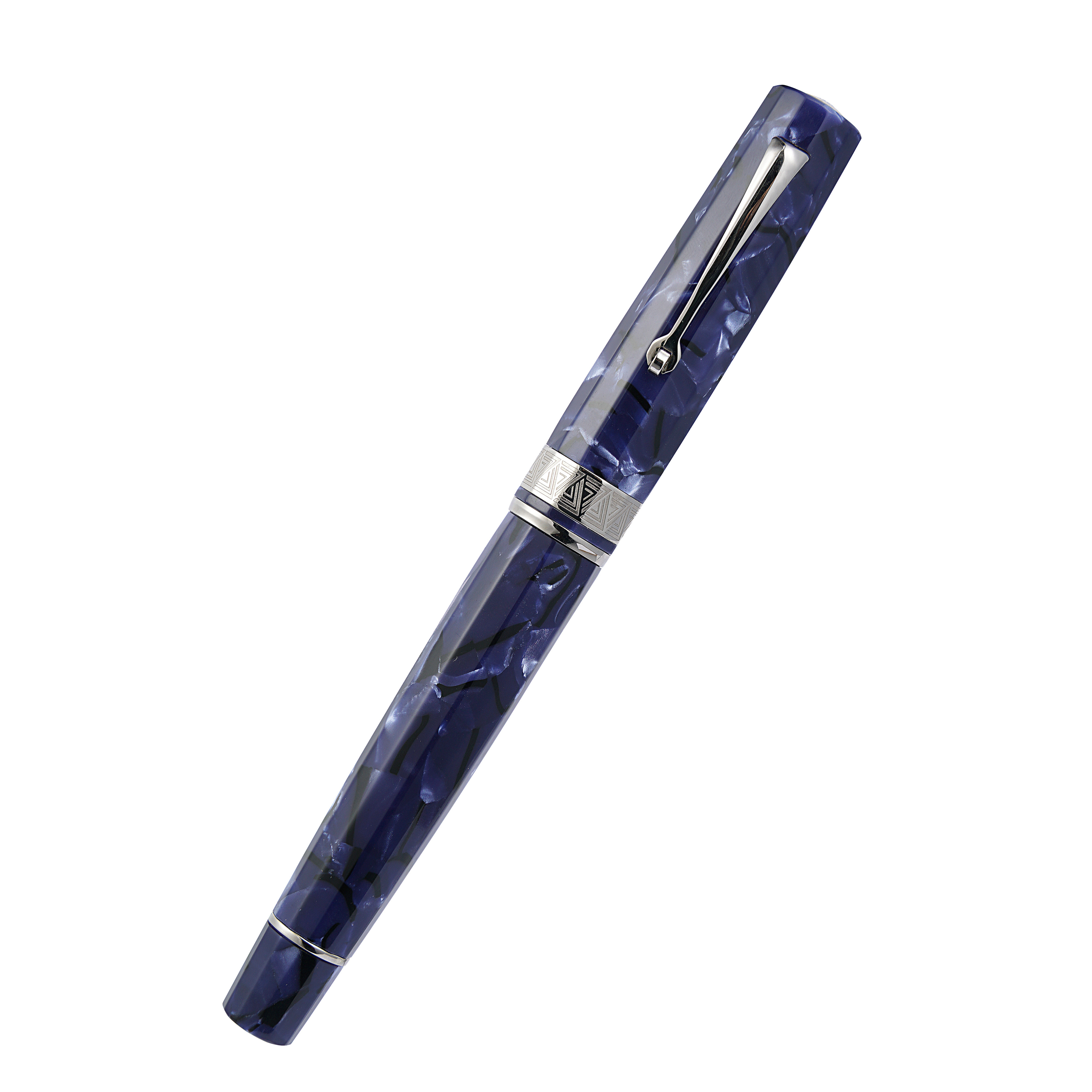 OMAS Paragon Fountain Pen in Blue Royale with Silver Trim