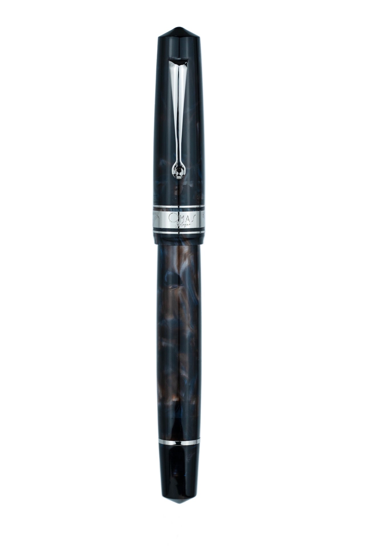 Omas Bologna Galassia Rollerball With Silver Trim