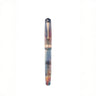 Multicolored fountain pen on a white background